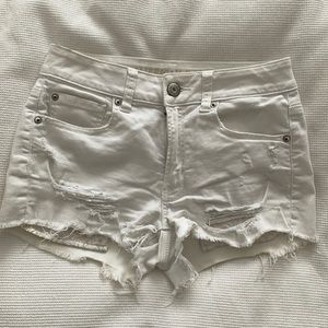 White Denim Shorts